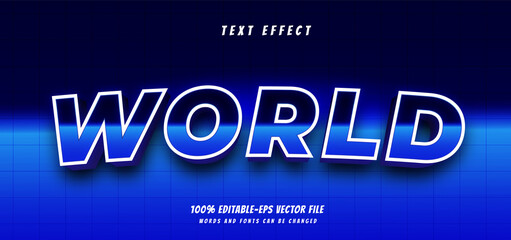 world text effect editable vector file text design vector