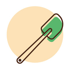 Silicone kitchen spatula vector icon