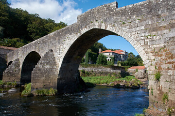Ponte Maceira in the Way of St. James. This small village is in the the path from Santiago de Compostela to Finisterre and Muxia.
