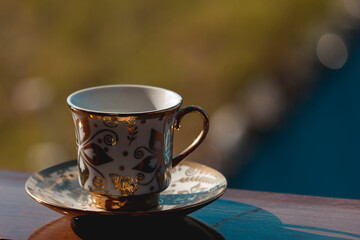 cup of coffee on the table