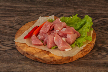 Raw pork meat for cooking