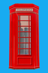 London style phone booth. Communication concept