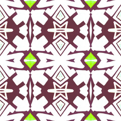 Ethnic Seamless pattern. Geometric Ornament. Abstract Graphic Design.
