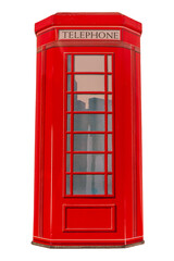 London style phone booth. Communication concept