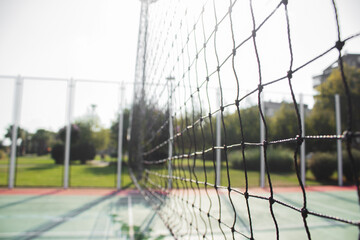 Close-up Volleyball net with sunny day