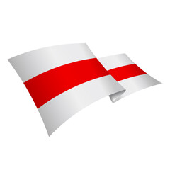 Historical flag of Belarus and a symbol of protest against the dictatorship