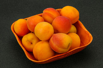 Fresh ripe sweet few apricots