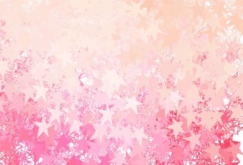Light Pink vector template with sky stars.