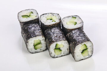 Japanese traditional roll with cucumber