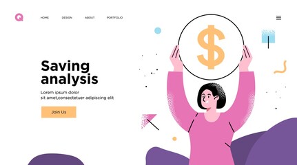 Presentation slide template or landing page website design. Business concept illustrations. Modern flat outline style. Software development tools