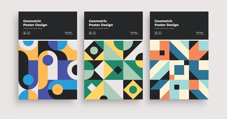 Retro Abstract Geometric pattern cover design. Applicable for Placards, Books, Posters, Flyers Banner etc. Covers.