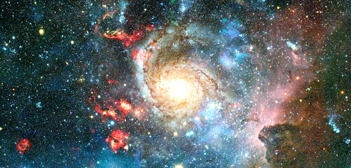 Galaxy cluster. Elements of this image furnished by NASA
