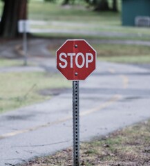 stop sign on the road