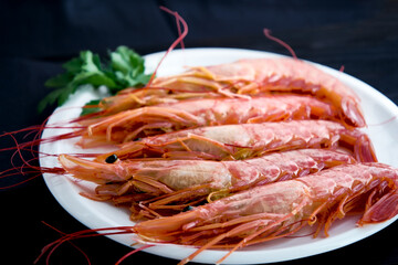 shrimps on a plate