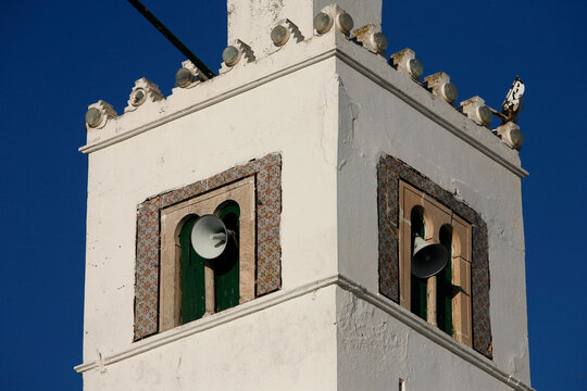 TUNISIA SIDI BOU SAID OLD TOWN MOSQUE