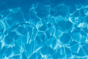 Blue ripped water in swimming pool