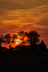 Zachód słońca jak w Afryce. © Leszek