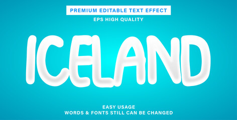 Text effect style iceland