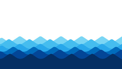 Blue ocean water wave lines abstract vector background