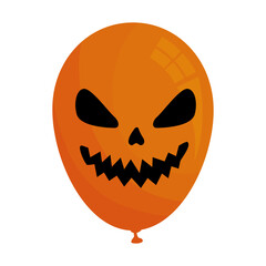 halloween pumpkin balloon design, happy holiday and scary theme Vector illustration