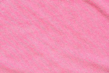 Pink towel fabric texture surface close up background