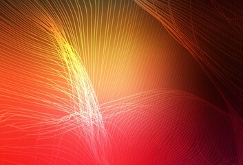 Dark Red, Yellow vector blurred bright pattern.
