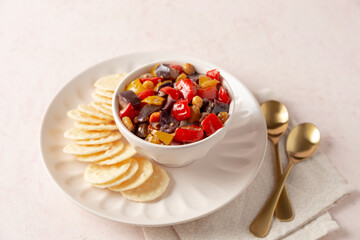 eggplant salad in a bowl