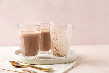 chocolate milk and smoothie