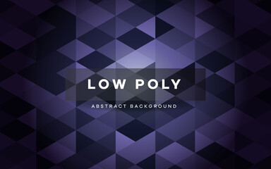 Fototapeta premium Abstract purple low poly crystal background.
