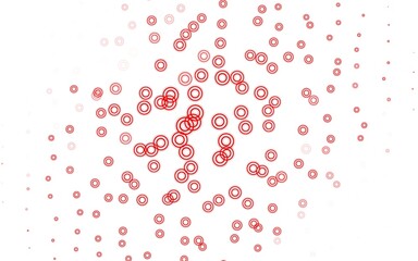 Light Red vector template with circles.