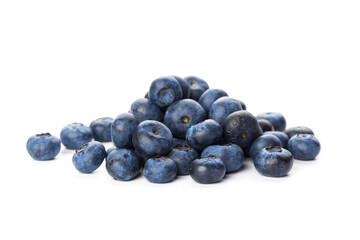 heap of blueberries isolated on white background