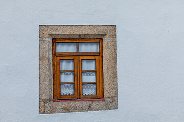 Old windows and doors in the castle of Marvao, Portugal