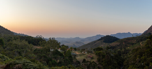sunset over the mountains