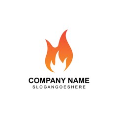 Fire flame logo Template vector, for logo Oil, gas and energy