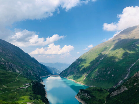 lake in the mountains valley