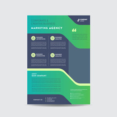 Obraz premium Corporate Business Flyer Design | Handout and leaflet design | Marketing sheet design
