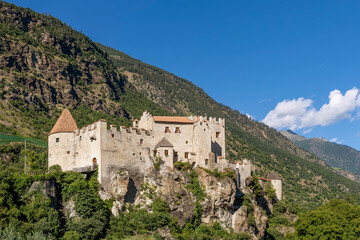 Fototapeta na wymiar The ancient castle of Castelbello Ciardes, South Tyrol, Italy, on a sunny day
