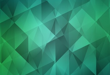 Light Green vector polygon abstract layout.
