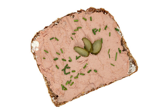 Brot mit Leberwurst und Schnittlauch