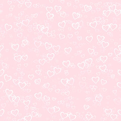 Seamless Hearts sprayed on background - Happy Valentine Day Decoration Seamless Pattern