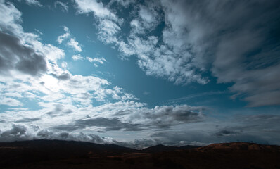 clouds over the mountains