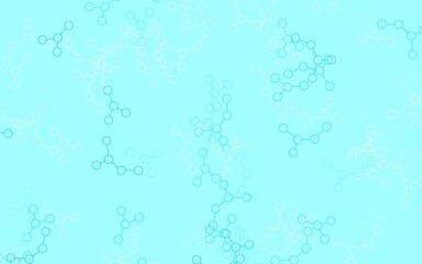 Light BLUE vector background with forms of artificial intelligence.