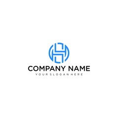 Letter H logo icon design template elements