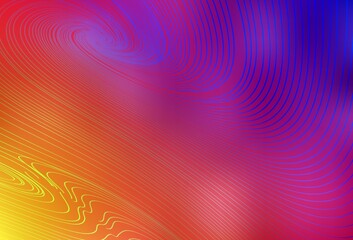 Light Pink, Yellow vector texture with wry lines.