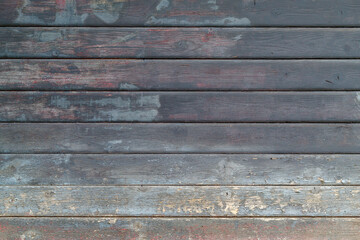 Old Weathered Black Painted Horizontal Wooden Panels
