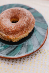 donut on a plate