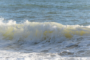 Beautiful sea wave in the atlantic ocean near the Sables d'olonne in France.
