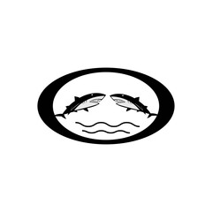 fish logo icon vector design