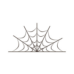 halloween silhouette clipart spiders and cobweb black on white background elements