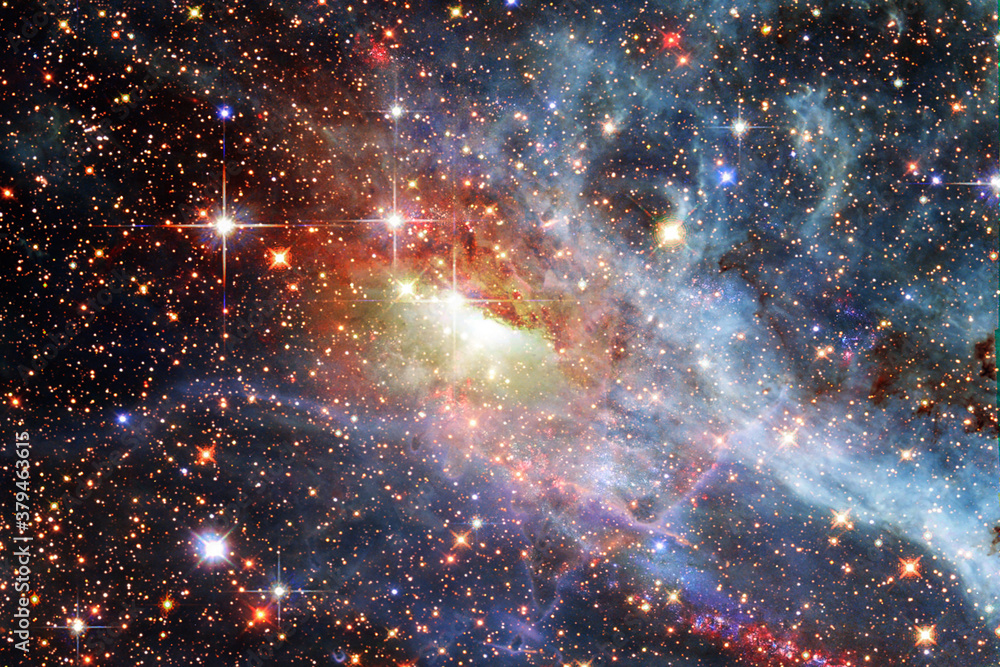Wall mural gorgeous galaxy and stars. the elements of this image furnished by nasa.